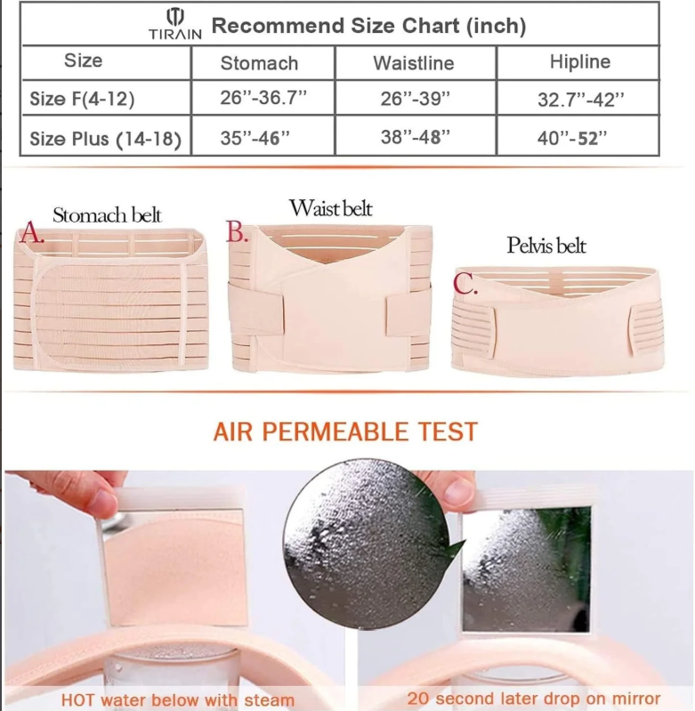 3 IN 1 POSTPARTUM BELLY SUPPORT RECOVERY BELLY/WAIST/PELVIS BELT