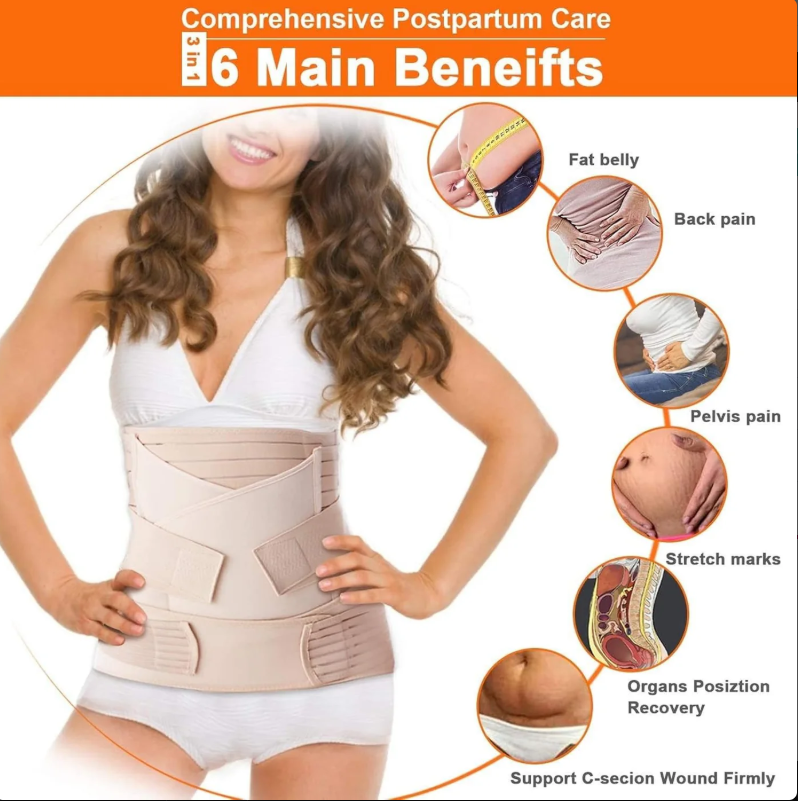 3 IN 1 POSTPARTUM BELLY SUPPORT RECOVERY BELLY/WAIST/PELVIS BELT