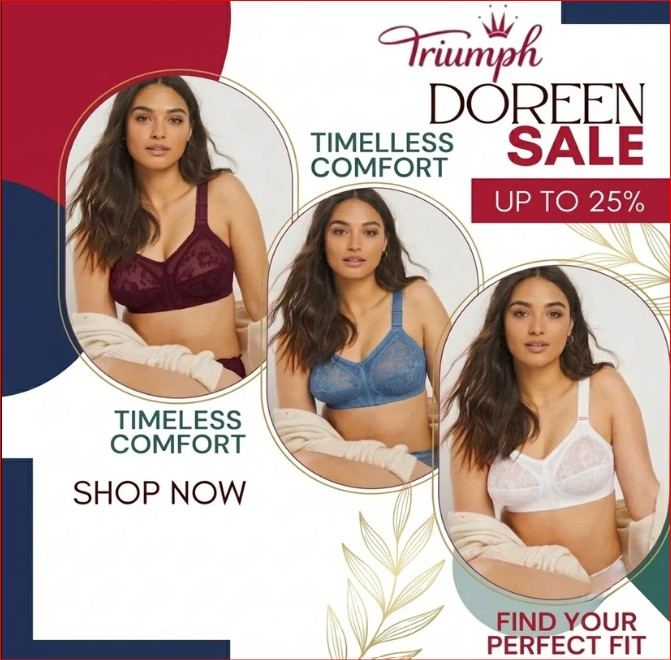 PACK OF 3 TRIUMPH DOREEN – WINTER COMFORT SALE | UP TO 66% OFF ❄️ FREE DELIVERY